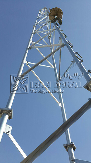 نصب دکل خودایستا 15 متری ایستگاه CNG آبادان 5